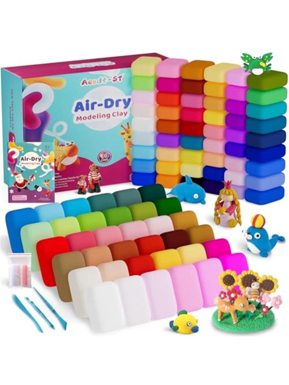 New Air Dry Clay 90 Colors, Modeling Clay for Kids, DIY Model Magic